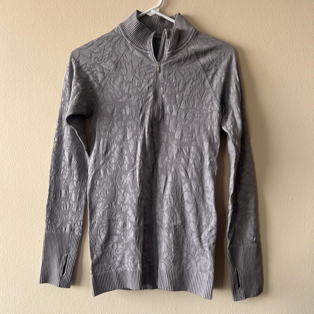 Lululemon Lilac Textured Quarter Zip